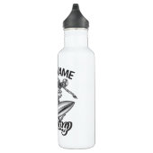 Personalisiert NAME Surfer Big Wave Skeleton Surfe Edelstahlflasche (Rechts)