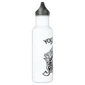 Personalisiert NAME Surfer Big Wave Skeleton Surfe Edelstahlflasche (Links)