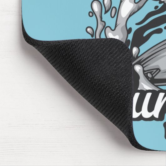 Personalisiert NAME Surfer Big Wave Skeleton Surfe Mousepad (Ecke)