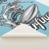 Personalisiert NAME Surfer Big Wave Skeleton Surfe Sherpadecke (3/4)