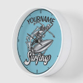 Personalisiert NAME Surfer Big Wave Skeleton Surfe Uhr (Winkel)