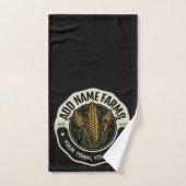 Personalisiert NAME Sweet Corn Garden Farm Bauer Badhandtuch Set (Handtuch)