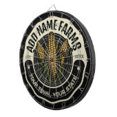 Personalisiert NAME Sweet Corn Garden Farm Bauer Dartscheibe (Vorderseite rechts)