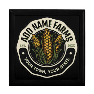 Personalisiert NAME Sweet Corn Garden Farm Bauer Erinnerungskiste