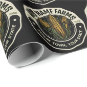 Personalisiert NAME Sweet Corn Garden Farm Bauer Geschenkpapier (Rolleneckpunkt)