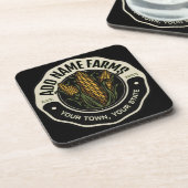 Personalisiert NAME Sweet Corn Garden Farm Bauer Getränkeuntersetzer (Linke Seite)