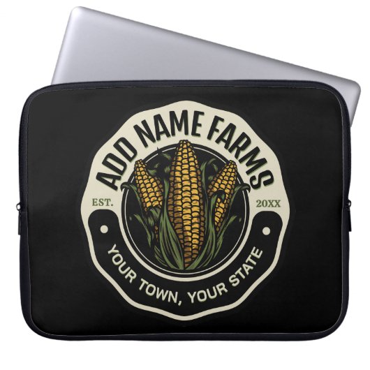 Personalisiert NAME Sweet Corn Garden Farm Bauer Laptopschutzhülle (Vorderseite)