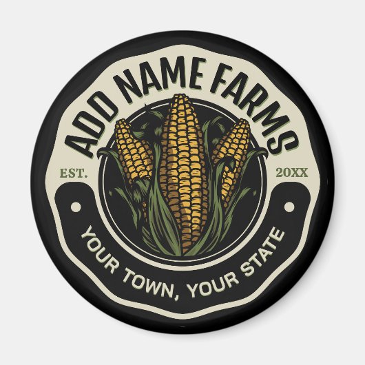 Personalisiert NAME Sweet Corn Garden Farm Bauer Magnet (Vorne)