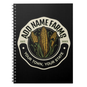 Personalisiert NAME Sweet Corn Garden Farm Bauer Notizblock