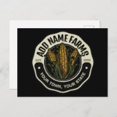 Personalisiert NAME Sweet Corn Garden Farm Bauer Postkarte (Vorne/Hinten)