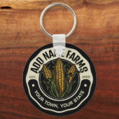 Personalisiert NAME Sweet Corn Garden Farm Bauer Schlüsselanhänger (Vorderseite)