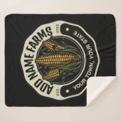 Personalisiert NAME Sweet Corn Garden Farm Bauer Sherpadecke (Vorderseite (Horizontal))