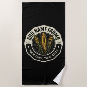 Personalisiert NAME Sweet Corn Garden Farm Bauer Strandtuch