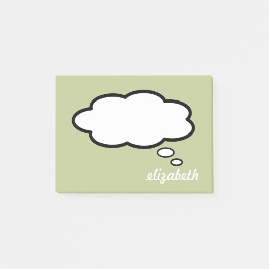 Personalisiert Name Talk Blase Post-it Klebezettel (Vorderseite)
