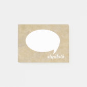 Personalisiert Name Talk Blase Post-it Klebezettel (Vorderseite)