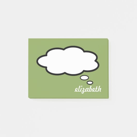 Personalisiert Name Talk Blase Post-it Klebezettel (Vorderseite)