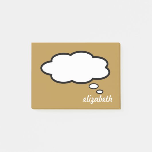 Personalisiert Name Talk Blase Post-it Klebezettel (Vorderseite)
