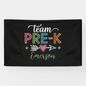 Personalisiert Name Team Pre-K Pre-School Lehrer Banner (Horizontal)