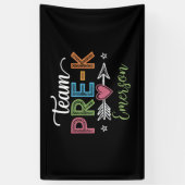 Personalisiert Name Team Pre-K Pre-School Lehrer Banner (Vertikal)
