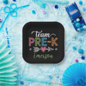 Personalisiert Name Team Pre-K Pre-School Lehrer Pappteller (Party)