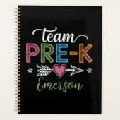 Personalisiert Name Team Pre-K Pre-School Lehrer Planer (Vorderseite)