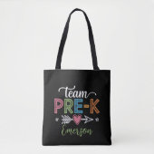 Personalisiert Name Team Pre-K Pre-School Lehrer Tasche (Vorderseite)