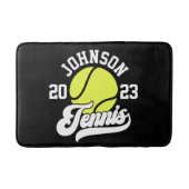 Personalisiert NAME Tennis Racket Ball Court Badematte (Vorderseite)
