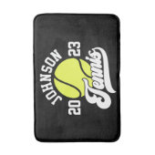 Personalisiert NAME Tennis Racket Ball Court Badematte (Vorderseite Vertikal)