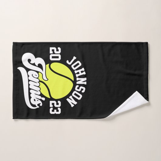 Personalisiert NAME Tennis Racket Ball Court Badhandtuch Set (Handtuch)