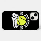 Personalisiert NAME Tennis Racket Ball Court Case-Mate iPhone Hülle (Rückseite (Horizontal))
