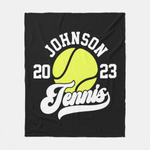 Personalisiert NAME Tennis Racket Ball Court Fleecedecke