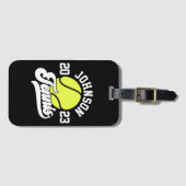 Personalisiert NAME Tennis Racket Ball Court Gepäckanhänger (Vorderseite (Horizontal))