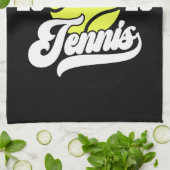Personalisiert NAME Tennis Racket Ball Court Geschirrtuch (Gefaltet)