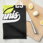 Personalisiert NAME Tennis Racket Ball Court Geschirrtuch (Viertel Falte)