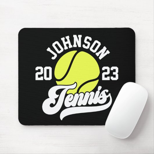 Personalisiert NAME Tennis Racket Ball Court Mousepad (Mit Mouse)