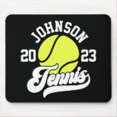Personalisiert NAME Tennis Racket Ball Court Mousepad (Vorne)