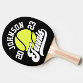 Personalisiert NAME Tennis Racket Ball Court Tischtennis Schläger (Seitenansicht)