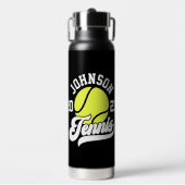 Personalisiert NAME Tennis Racket Ball Court Trinkflasche (Vorderseite)