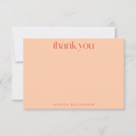 Personalisiert Name Terracotta Brautparty Dankeskarte (Vorderseite)