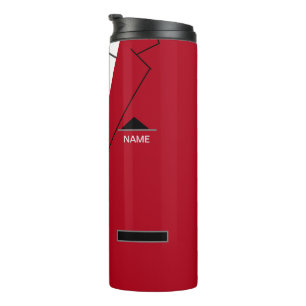 Personalisiert Name Thermal Tumbler Red Anzug Neck Thermosbecher
