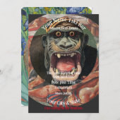 Personalisiert Name Tiki Bar Your City & Staat T-S Einladung (Vorne/Hinten)