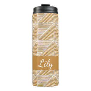Personalisiert Name Travel Modern Boho Geometric Thermosbecher