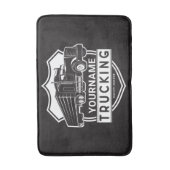 Personalisiert NAME Trucking Big Rig Semi Trucker Badematte (Vorderseite Vertikal)