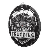 Personalisiert NAME Trucking Big Rig Semi Trucker Dartscheibe (Vorderseite rechts)
