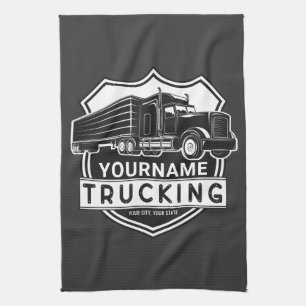 Personalisiert NAME Trucking Big Rig Semi Trucker Geschirrtuch