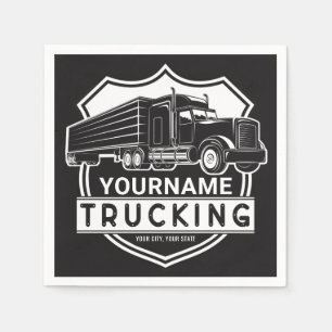 Personalisiert NAME Trucking Big Rig Semi Trucker Serviette