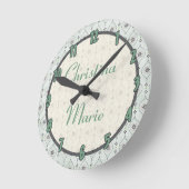 Personalisiert Name Uhr Blumenmuster (Winkel)