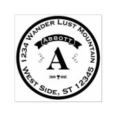 Personalisiert Name und Anschrift Monogramm Permastempel (Design)