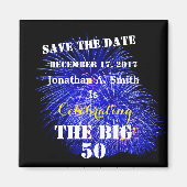 Personalisiert Name und Datum - Magnet (Vorne)