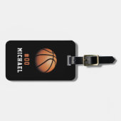 Personalisiert Name und Nummer des Basketballs hin Gepäckanhänger (Vorderseite horizontal)